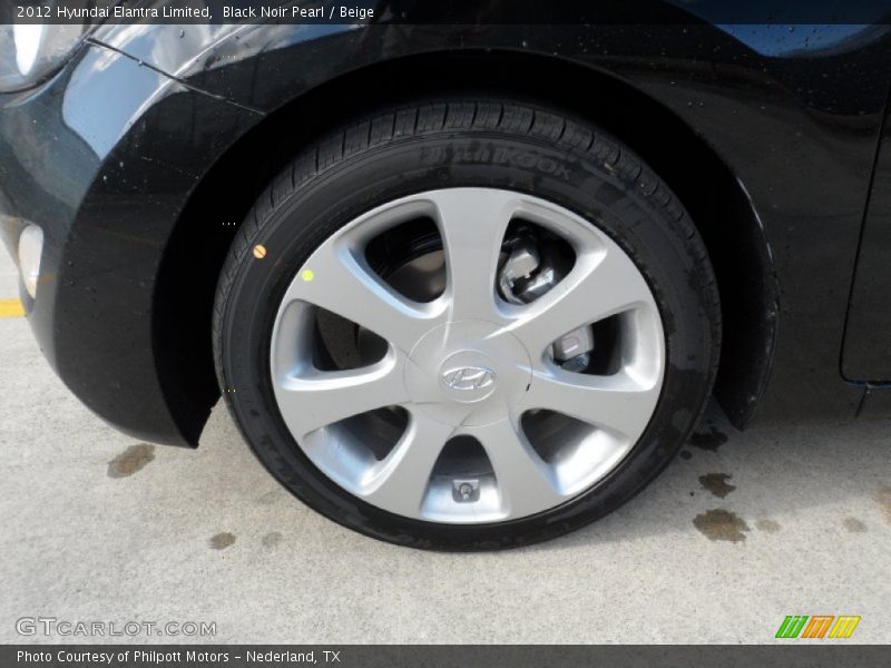 Black Noir Pearl / Beige 2012 Hyundai Elantra Limited