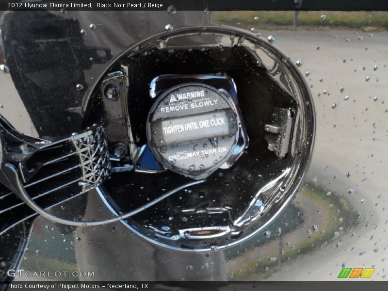 Black Noir Pearl / Beige 2012 Hyundai Elantra Limited