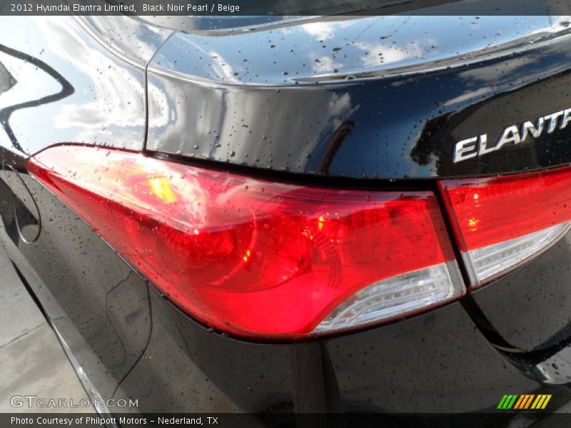 Black Noir Pearl / Beige 2012 Hyundai Elantra Limited