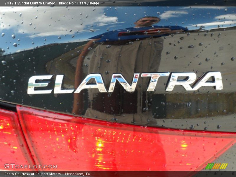 Black Noir Pearl / Beige 2012 Hyundai Elantra Limited