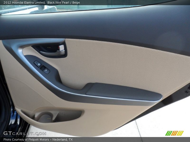 Black Noir Pearl / Beige 2012 Hyundai Elantra Limited