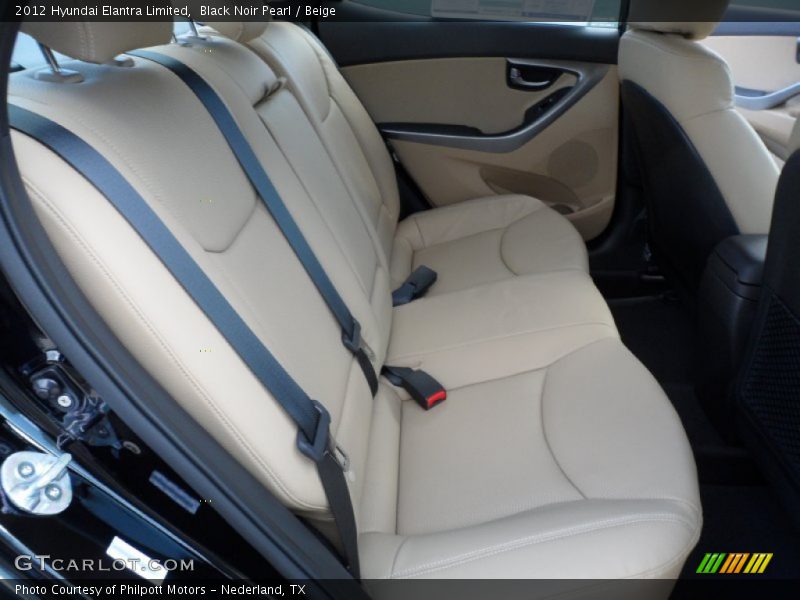 Black Noir Pearl / Beige 2012 Hyundai Elantra Limited