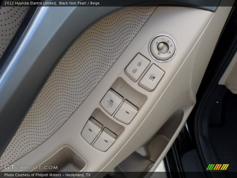 Black Noir Pearl / Beige 2012 Hyundai Elantra Limited