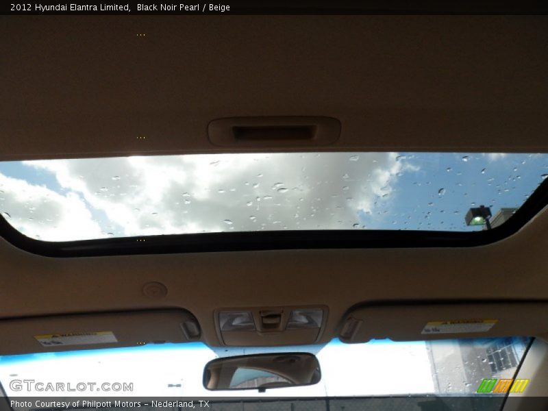 Black Noir Pearl / Beige 2012 Hyundai Elantra Limited