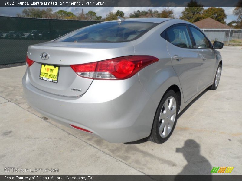 Shimmering Silver / Gray 2012 Hyundai Elantra Limited