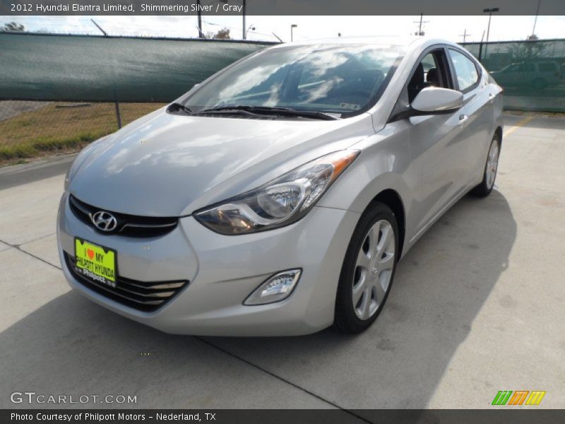 Shimmering Silver / Gray 2012 Hyundai Elantra Limited
