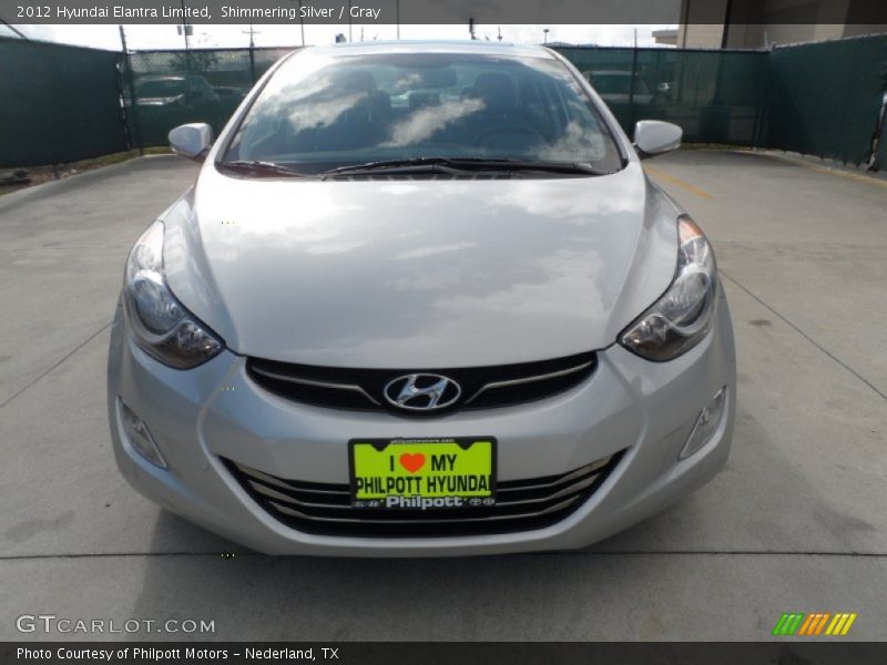 Shimmering Silver / Gray 2012 Hyundai Elantra Limited