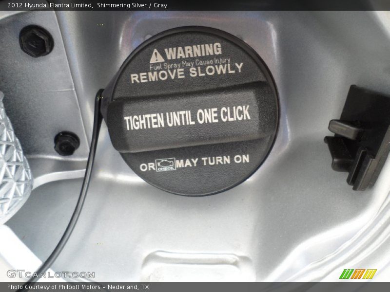 Shimmering Silver / Gray 2012 Hyundai Elantra Limited