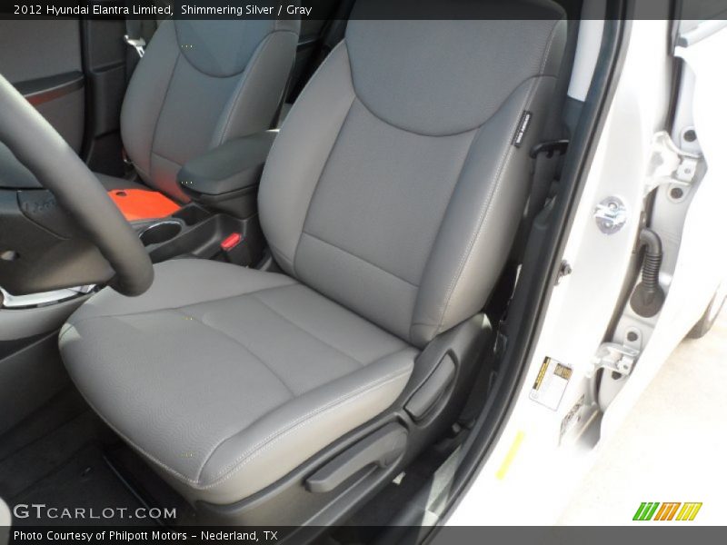 Shimmering Silver / Gray 2012 Hyundai Elantra Limited