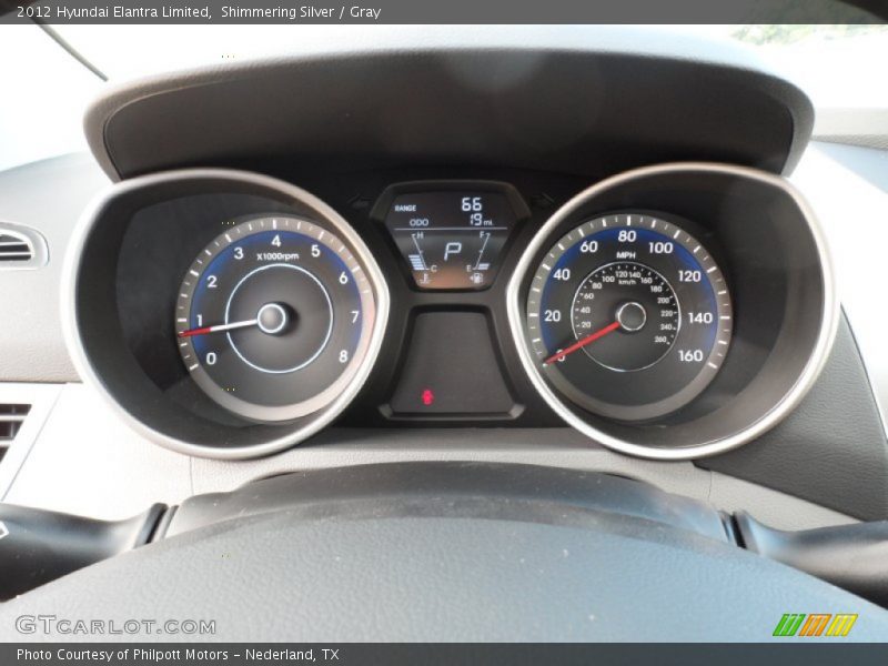  2012 Elantra Limited Limited Gauges