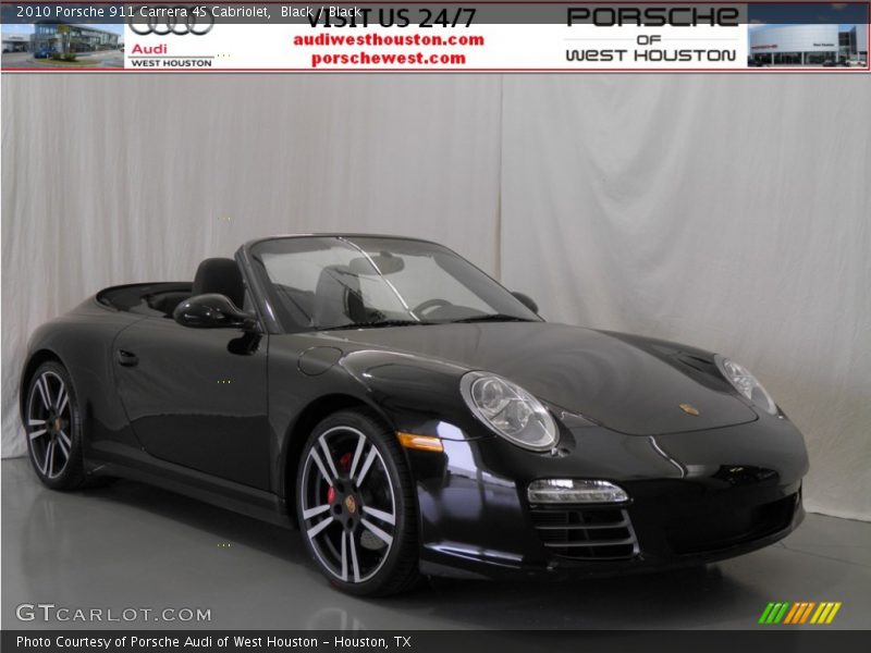 Black / Black 2010 Porsche 911 Carrera 4S Cabriolet