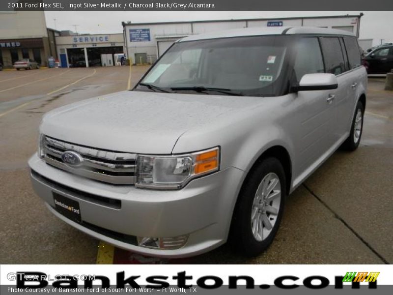 Ingot Silver Metallic / Charcoal Black/Grey Alcantara 2011 Ford Flex SEL