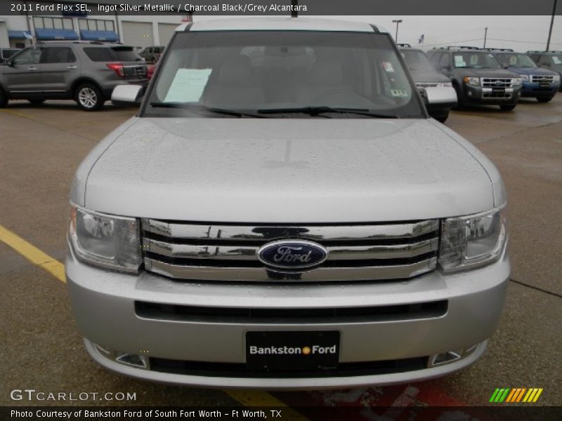 Ingot Silver Metallic / Charcoal Black/Grey Alcantara 2011 Ford Flex SEL