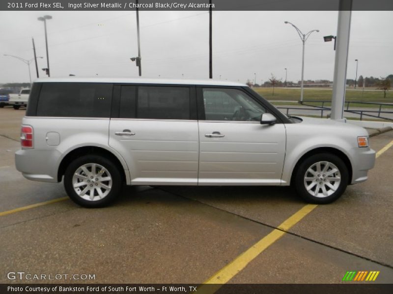 Ingot Silver Metallic / Charcoal Black/Grey Alcantara 2011 Ford Flex SEL