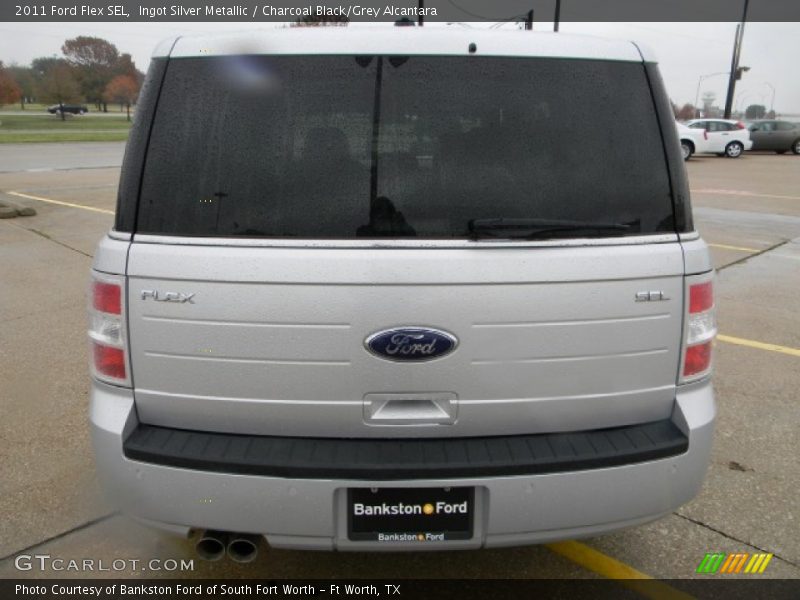 Ingot Silver Metallic / Charcoal Black/Grey Alcantara 2011 Ford Flex SEL