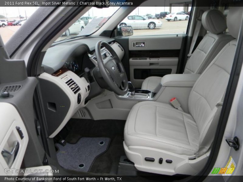 Ingot Silver Metallic / Charcoal Black/Grey Alcantara 2011 Ford Flex SEL