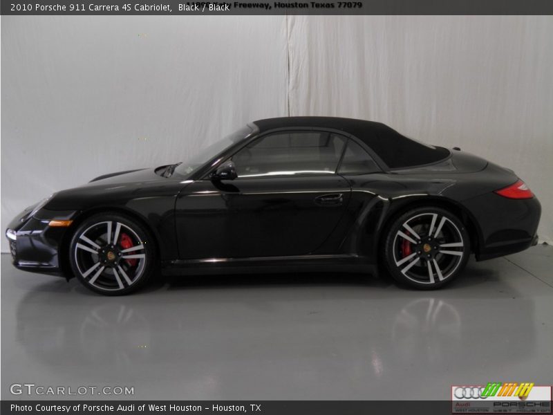 Black / Black 2010 Porsche 911 Carrera 4S Cabriolet