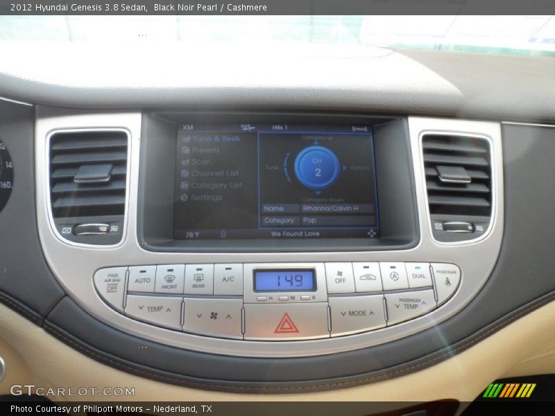 Black Noir Pearl / Cashmere 2012 Hyundai Genesis 3.8 Sedan