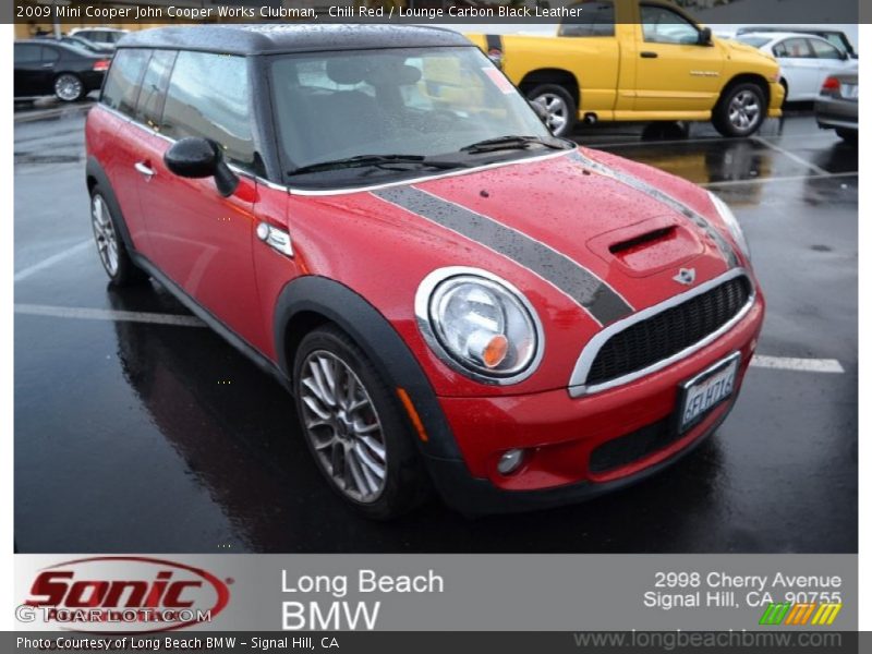 Chili Red / Lounge Carbon Black Leather 2009 Mini Cooper John Cooper Works Clubman