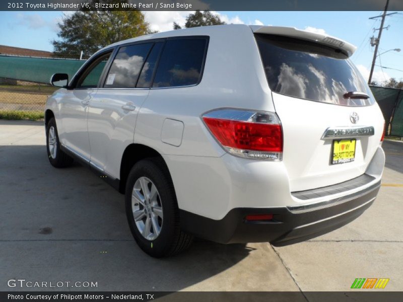 Blizzard White Pearl / Sand Beige 2012 Toyota Highlander V6
