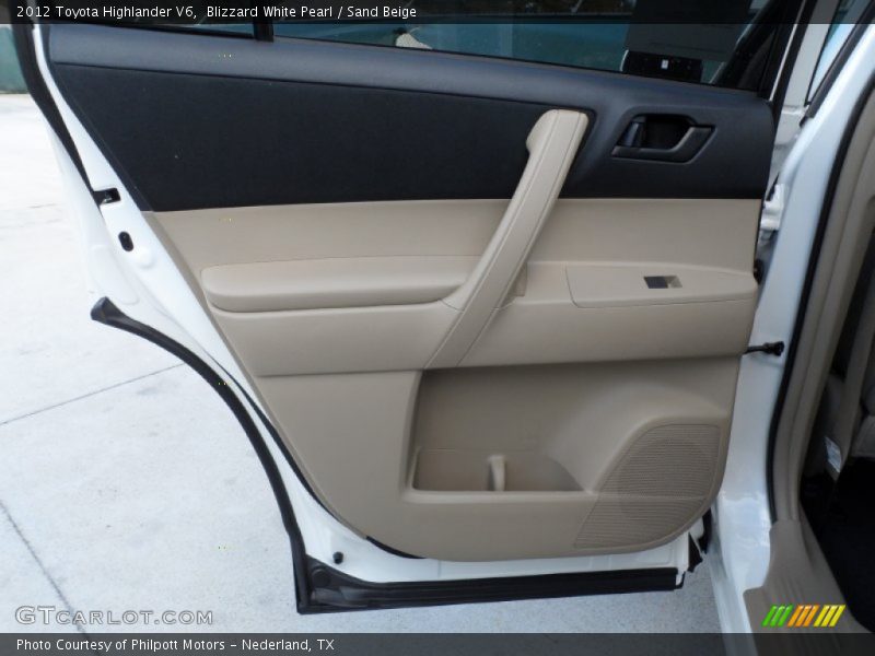 Blizzard White Pearl / Sand Beige 2012 Toyota Highlander V6
