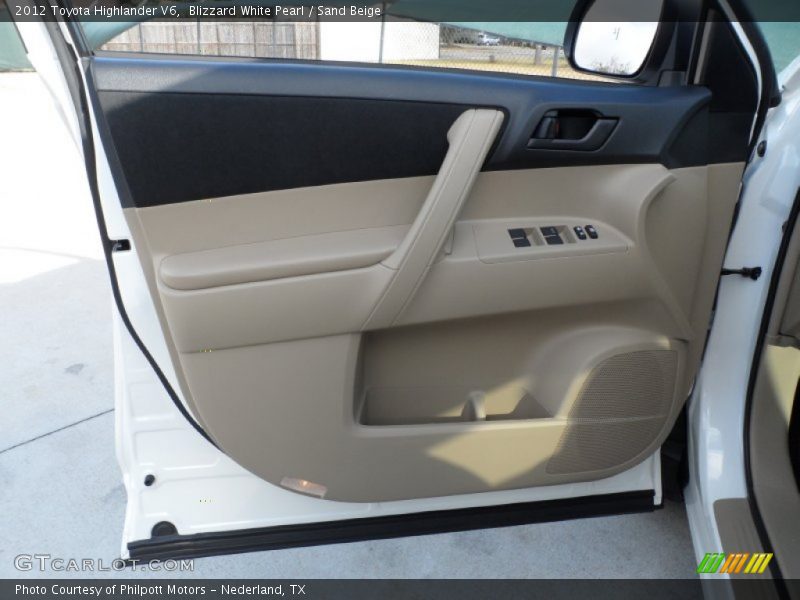 Blizzard White Pearl / Sand Beige 2012 Toyota Highlander V6