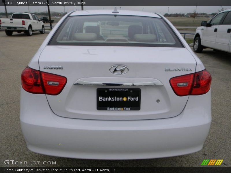 Nordic White / Beige 2010 Hyundai Elantra GLS