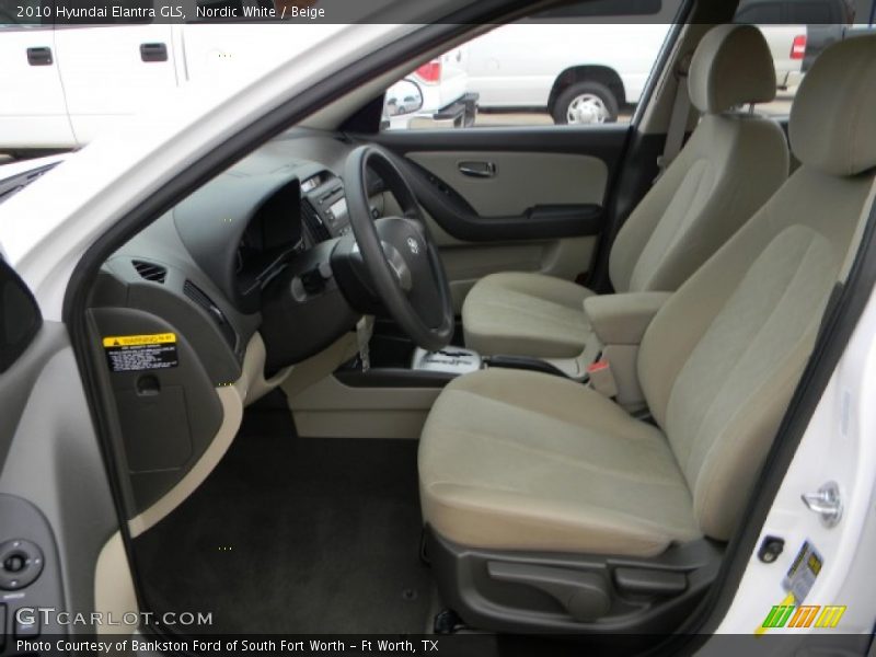 Nordic White / Beige 2010 Hyundai Elantra GLS