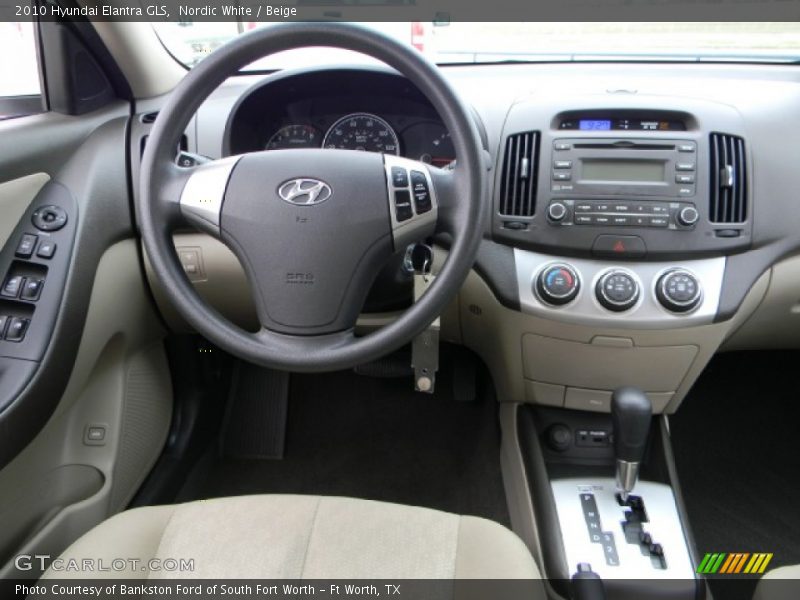 Nordic White / Beige 2010 Hyundai Elantra GLS