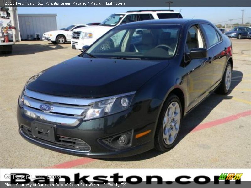 Atlantis Green Metallic / Medium Light Stone 2010 Ford Fusion SE