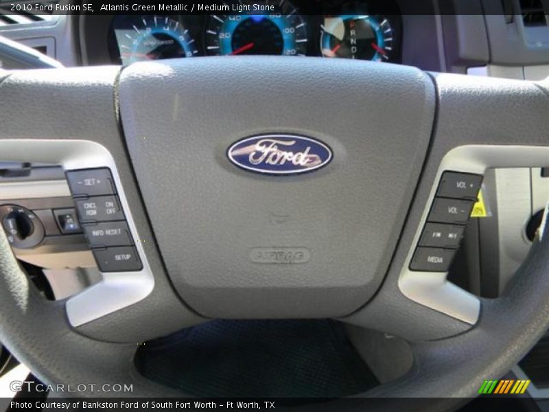 Atlantis Green Metallic / Medium Light Stone 2010 Ford Fusion SE
