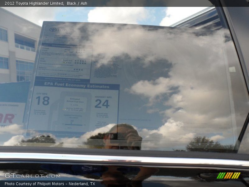 Black / Ash 2012 Toyota Highlander Limited