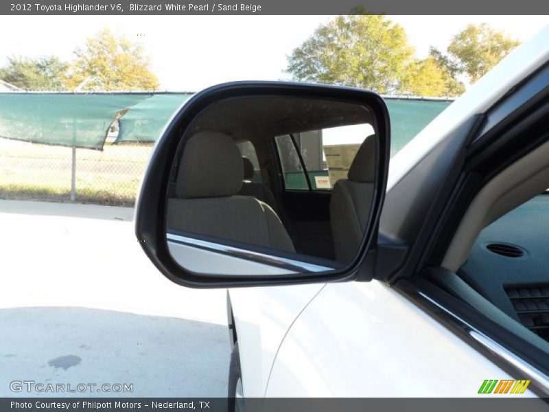 Blizzard White Pearl / Sand Beige 2012 Toyota Highlander V6