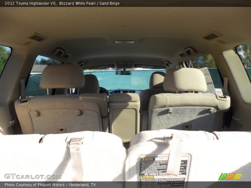 Blizzard White Pearl / Sand Beige 2012 Toyota Highlander V6