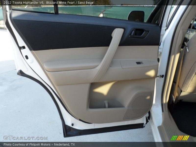 Blizzard White Pearl / Sand Beige 2012 Toyota Highlander V6