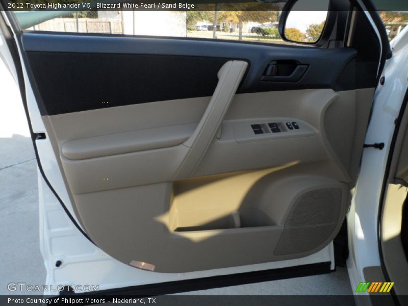 Blizzard White Pearl / Sand Beige 2012 Toyota Highlander V6