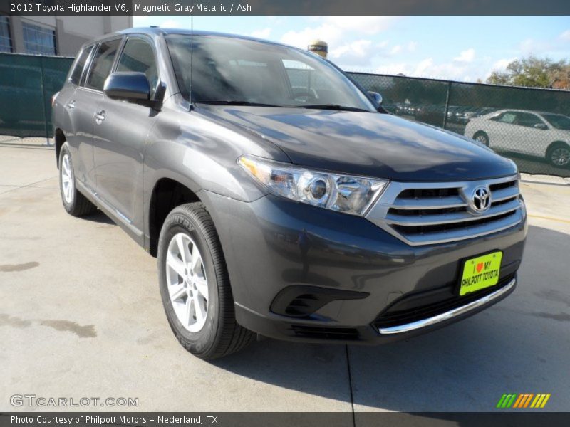 Magnetic Gray Metallic / Ash 2012 Toyota Highlander V6