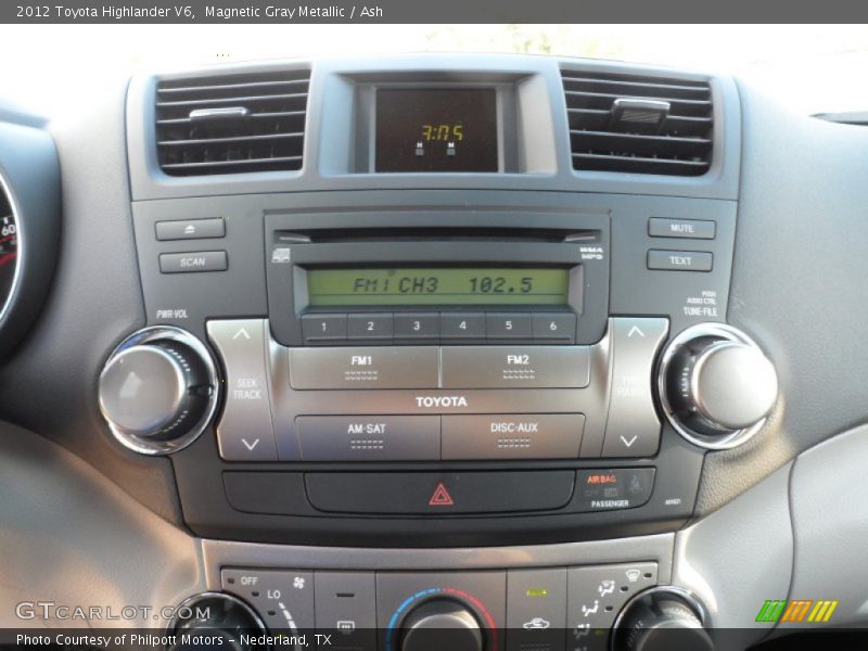 Magnetic Gray Metallic / Ash 2012 Toyota Highlander V6