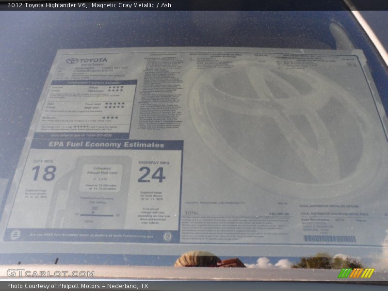 Magnetic Gray Metallic / Ash 2012 Toyota Highlander V6