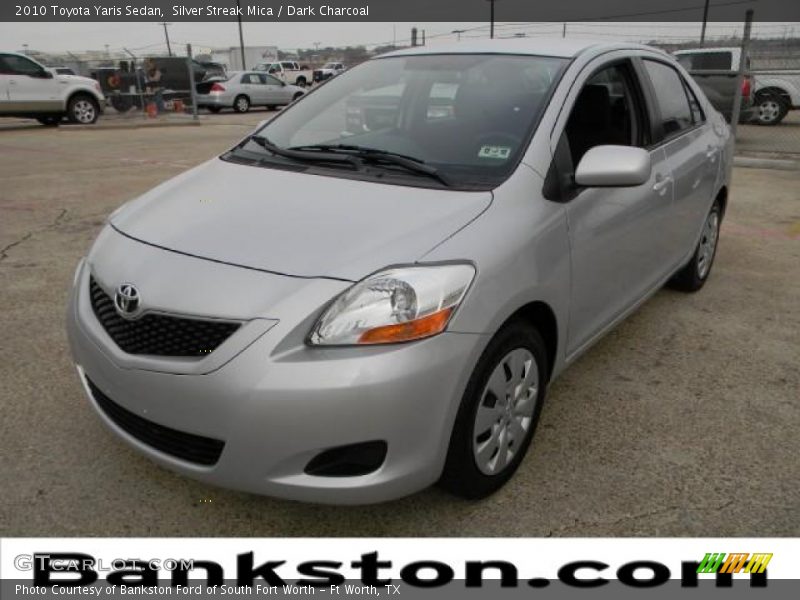 Silver Streak Mica / Dark Charcoal 2010 Toyota Yaris Sedan