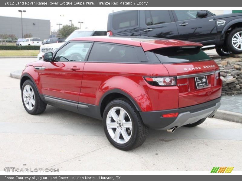 Firenze Red Metallic / Ebony 2012 Land Rover Range Rover Evoque Coupe Pure