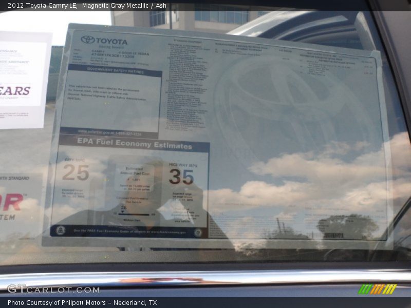 Magnetic Gray Metallic / Ash 2012 Toyota Camry LE