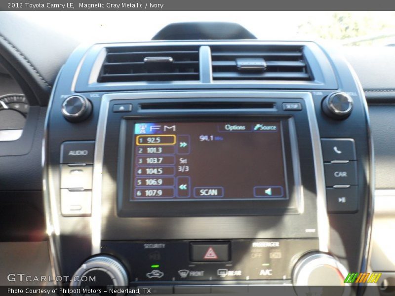 Magnetic Gray Metallic / Ivory 2012 Toyota Camry LE