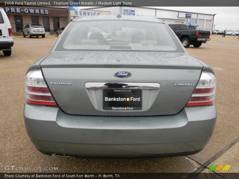 Titanium Green Metallic / Medium Light Stone 2008 Ford Taurus Limited
