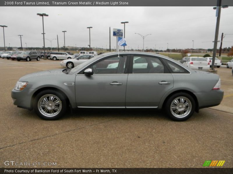 Titanium Green Metallic / Medium Light Stone 2008 Ford Taurus Limited