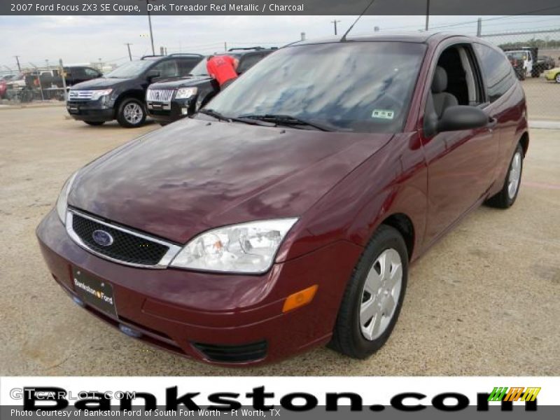 Dark Toreador Red Metallic / Charcoal 2007 Ford Focus ZX3 SE Coupe