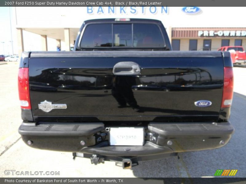 Black / Black/Red Leather 2007 Ford F250 Super Duty Harley Davidson Crew Cab 4x4