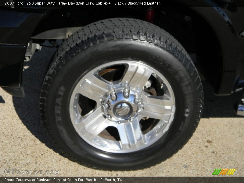 Black / Black/Red Leather 2007 Ford F250 Super Duty Harley Davidson Crew Cab 4x4