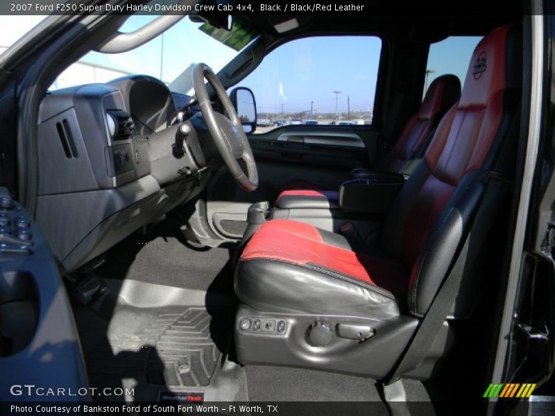 Black / Black/Red Leather 2007 Ford F250 Super Duty Harley Davidson Crew Cab 4x4
