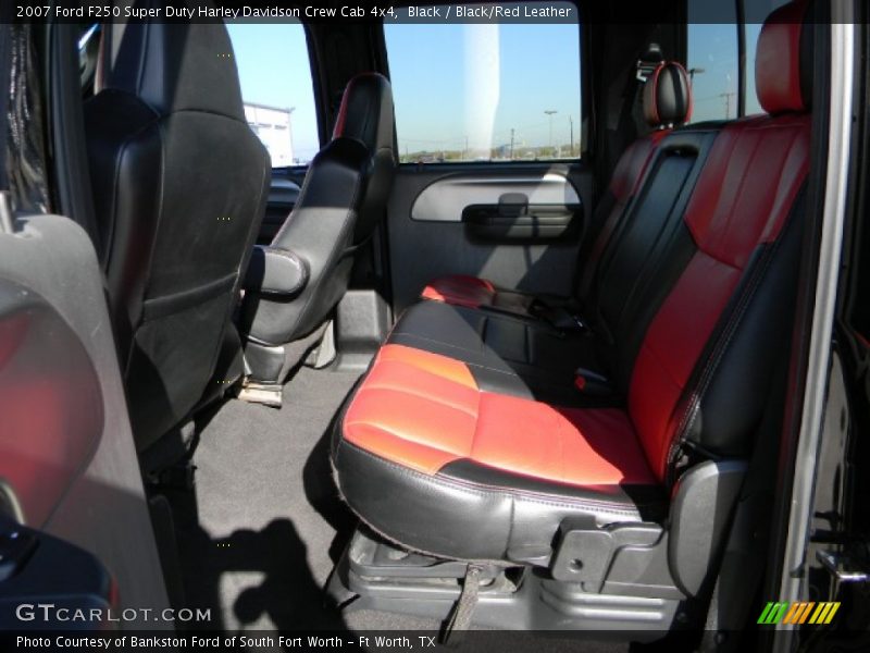 Black / Black/Red Leather 2007 Ford F250 Super Duty Harley Davidson Crew Cab 4x4